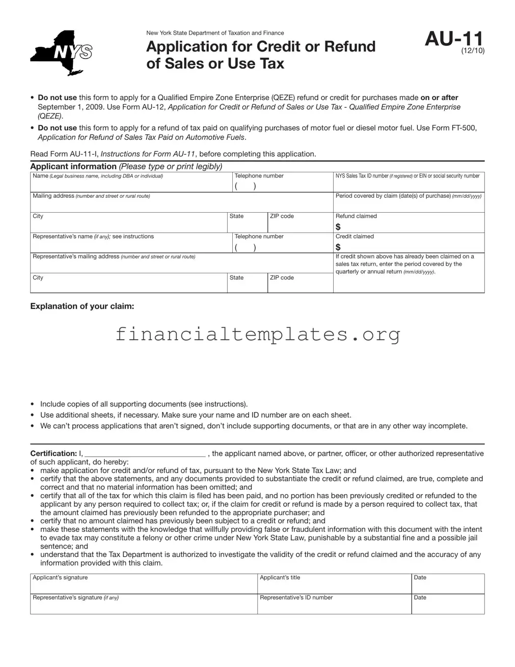 Get Au 11 Tax Form