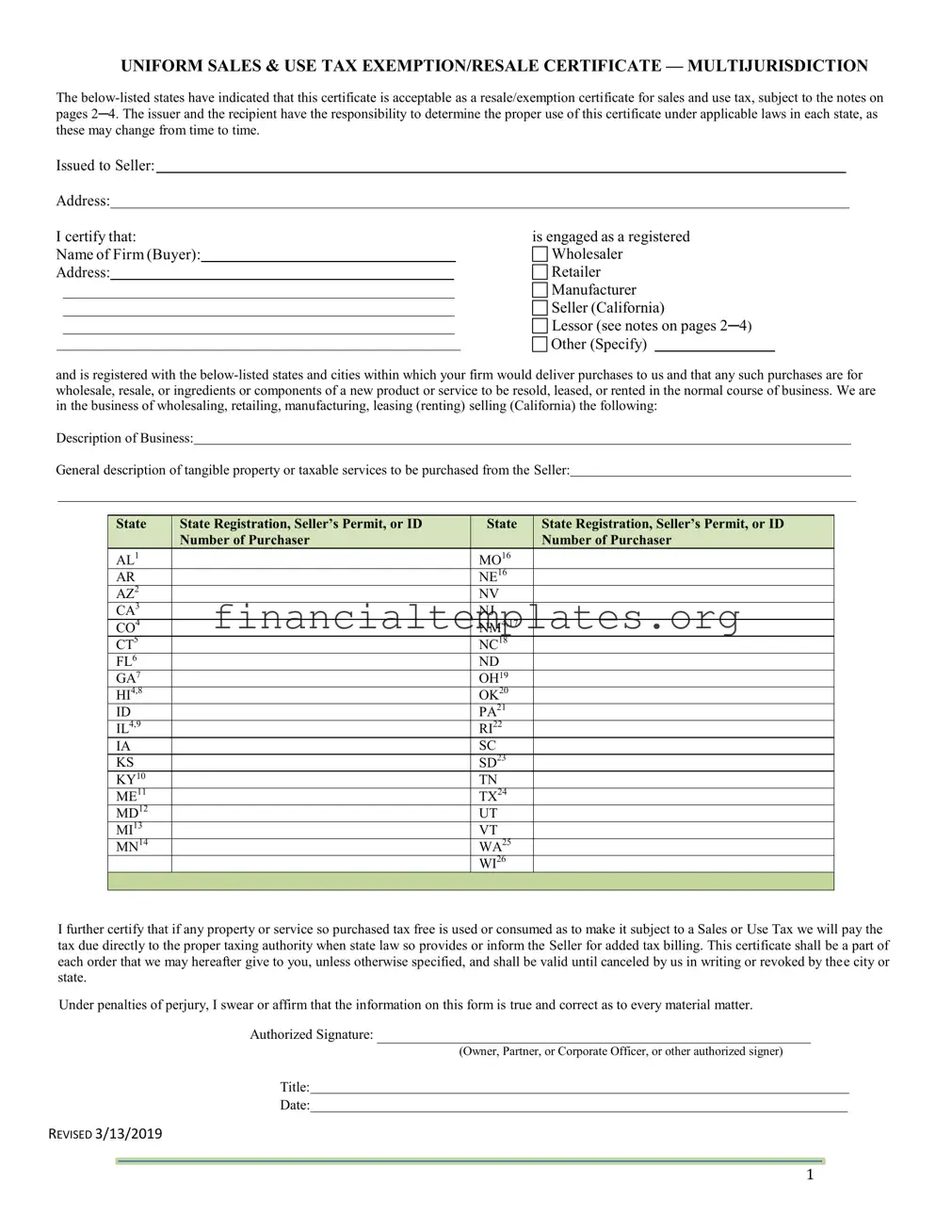 Get California Sales Tax Certificate Form