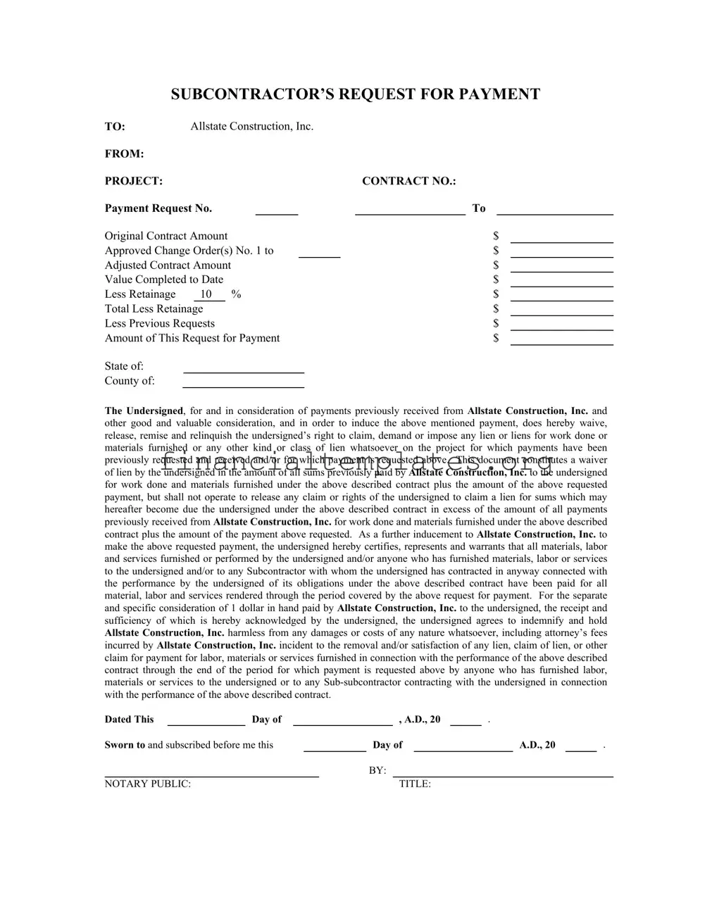Get Construction Request Payment Form