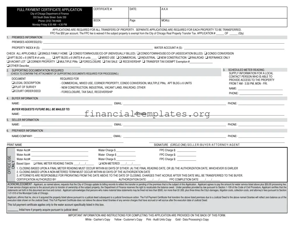 Get Full Payment Certificate Form