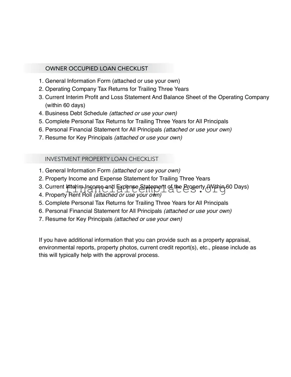 Get Generic Commercial Loan Application Form