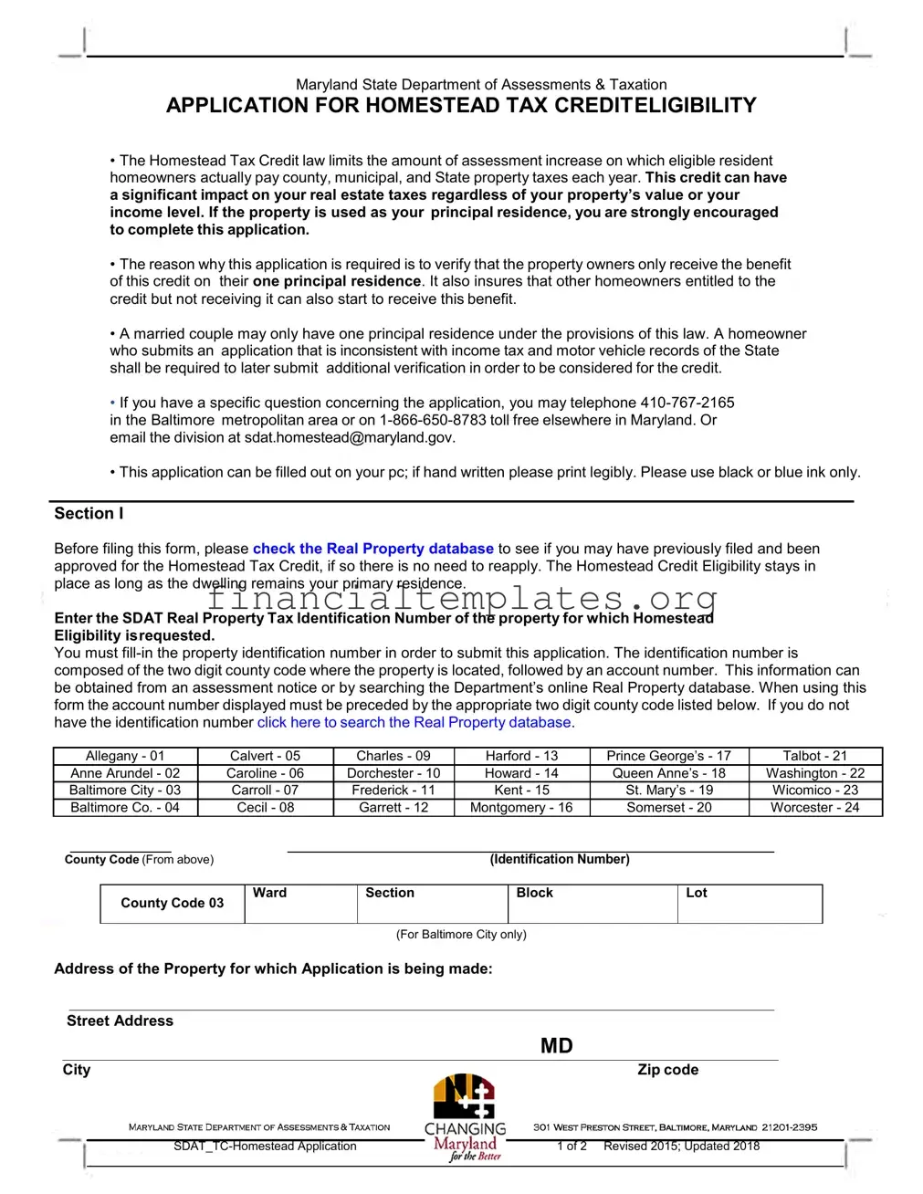 Get Homestead Tax Credit Form