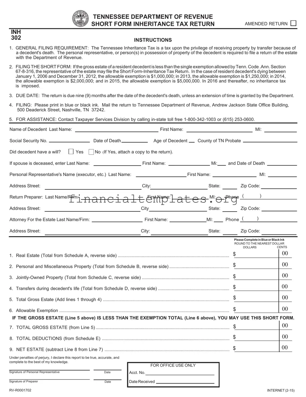 Get Inheritance Tax Form
