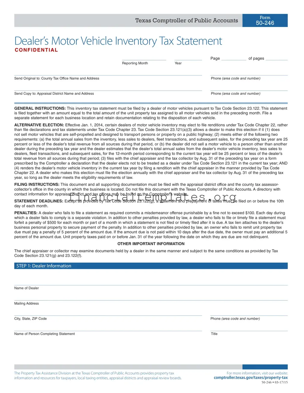 Get Inventory Tax 50 246 Form