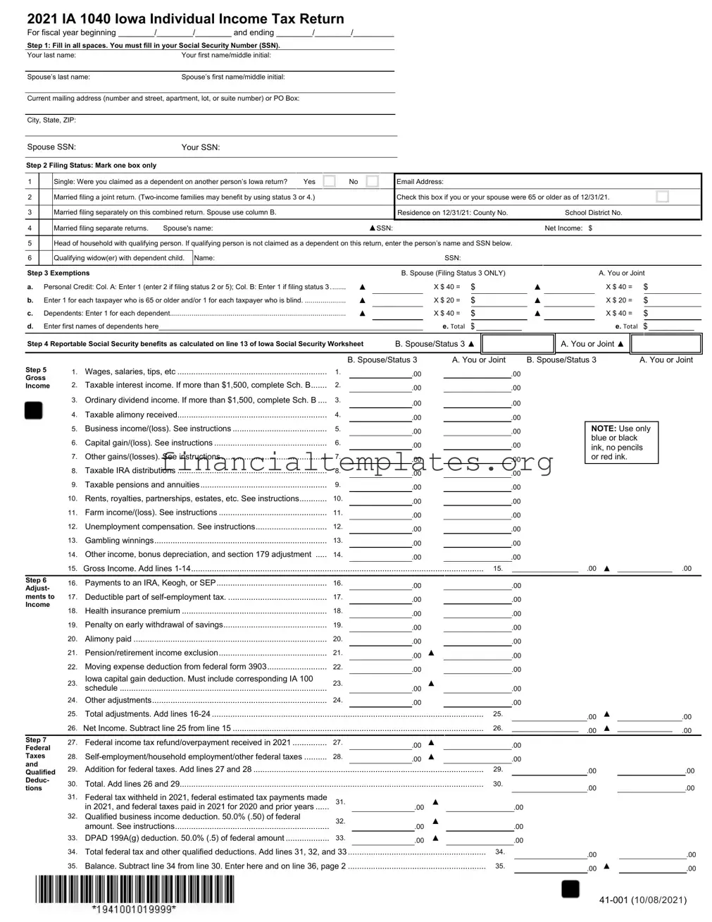 Get Iowa Income Tax Form