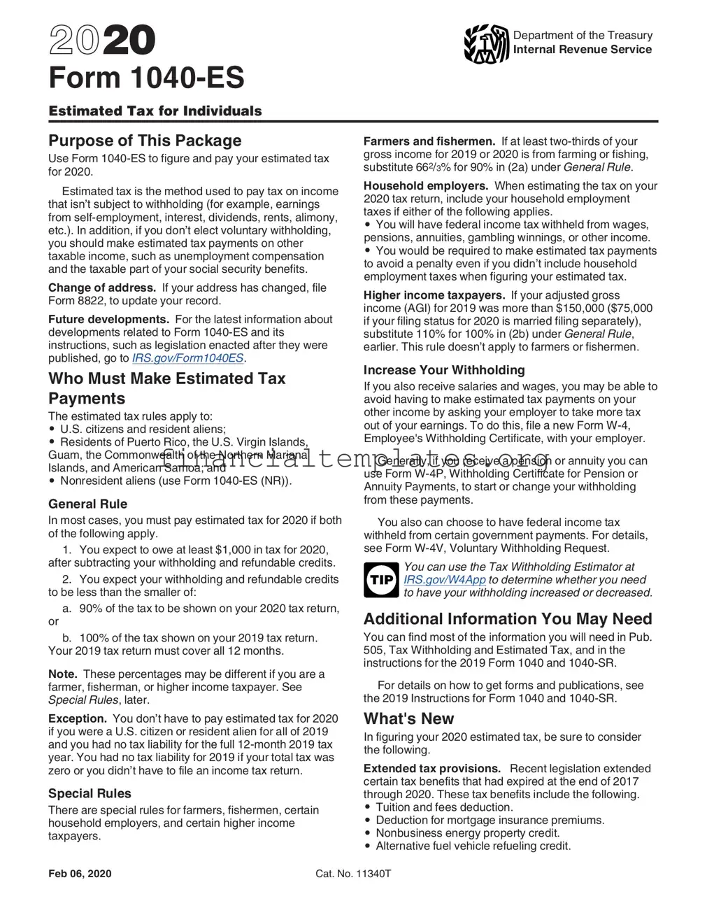 Get IRS 1040-ES Form