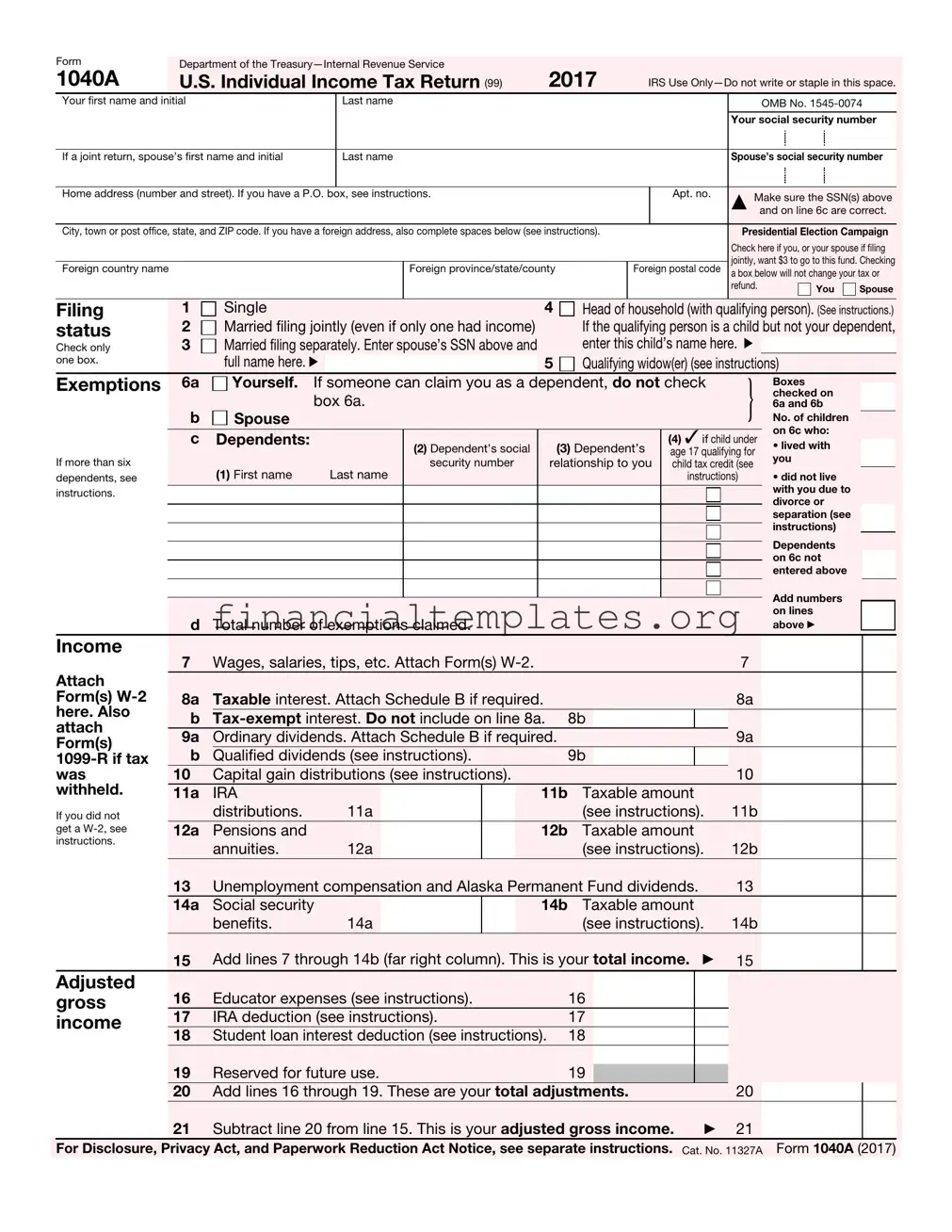 Get Irs 1040A Form