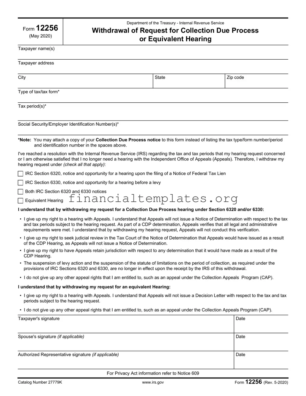 Get Irs 12256 Form