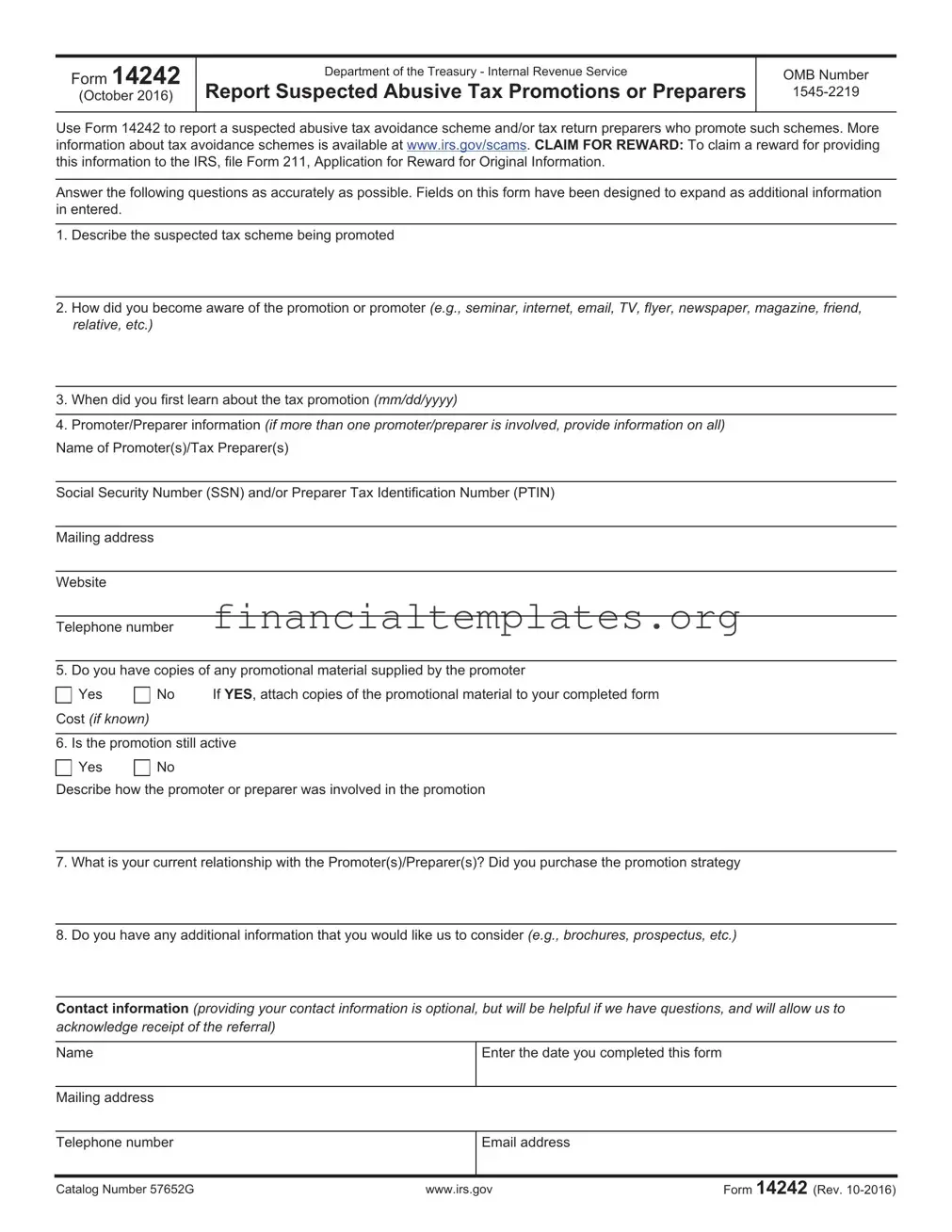 Get Irs 14242 Form