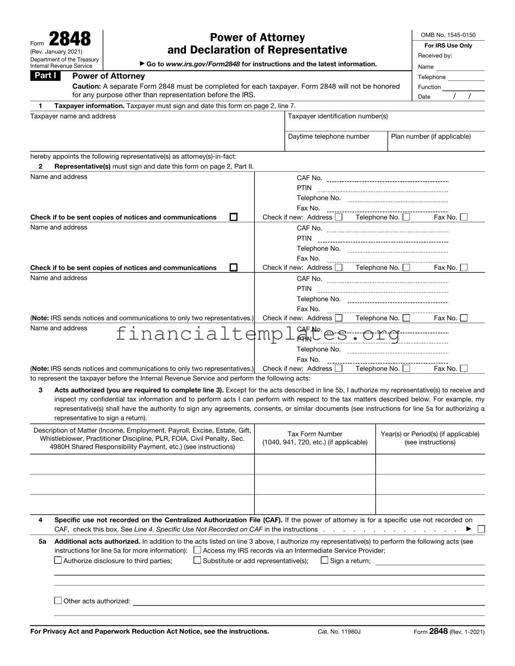 Get Irs 2848 Form