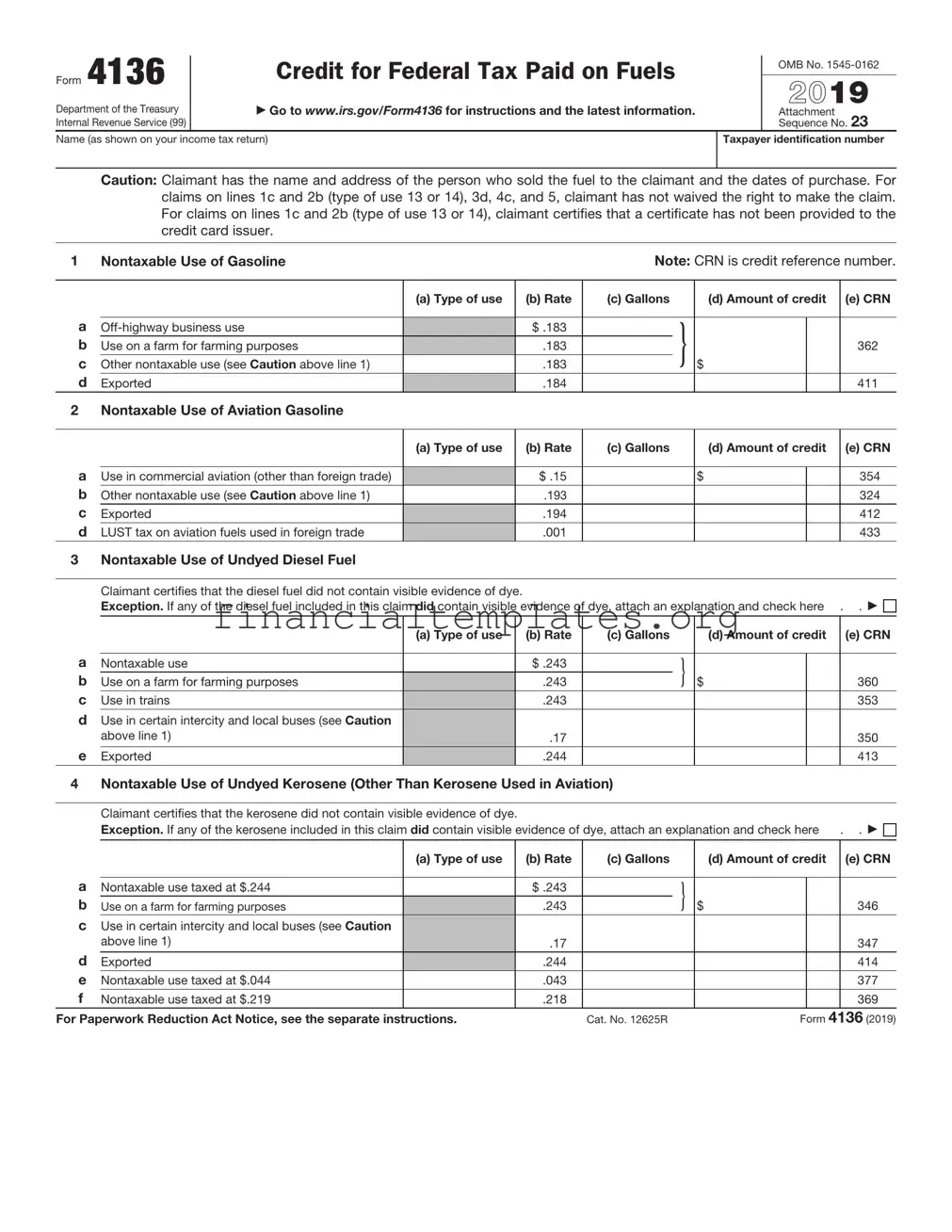 Get IRS 4136 Form