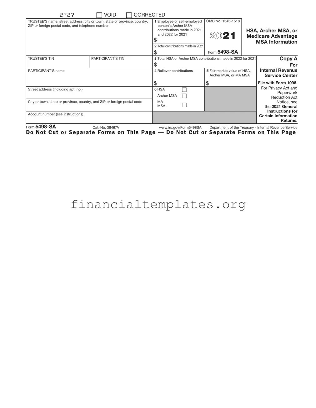 Get IRS 5498-SA Form