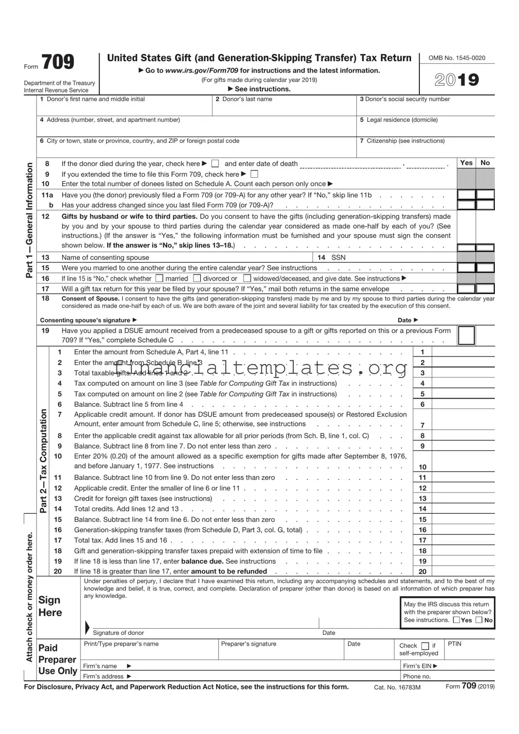 Get IRS 709 Form