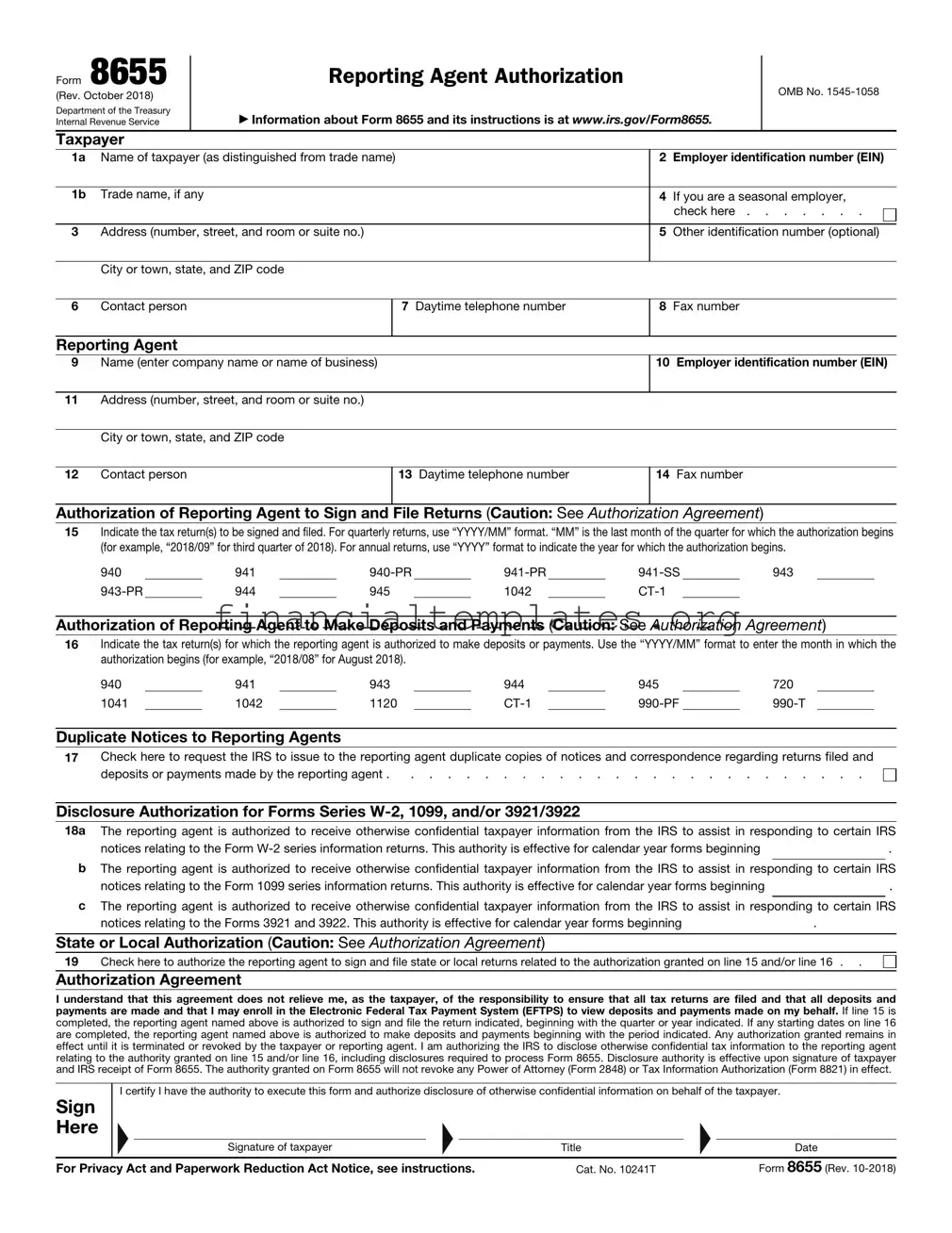 Get IRS 8655 Form