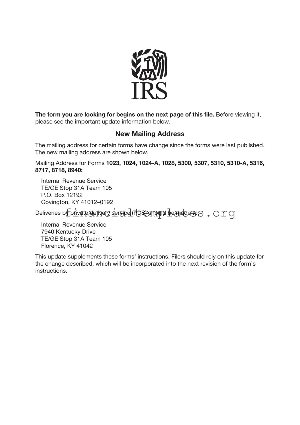 Get IRS 8718 Form