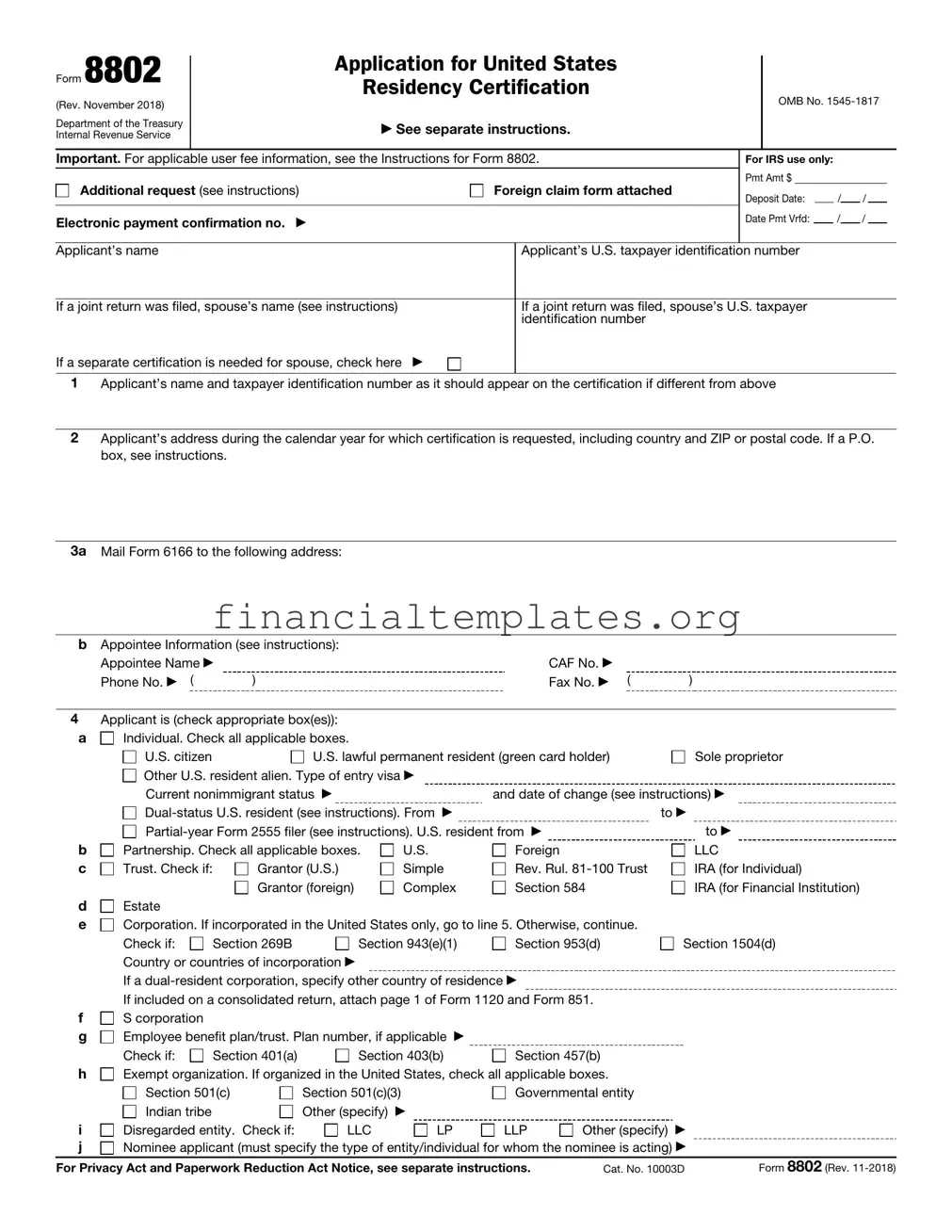 Get Irs 8802 Form