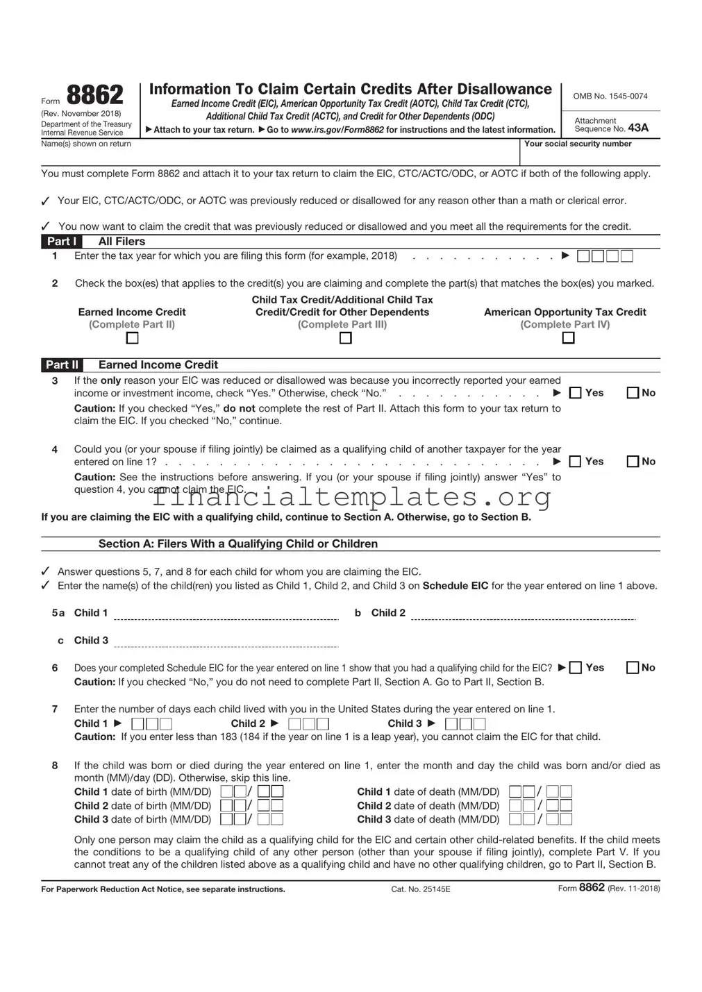 Get IRS 8862 Form
