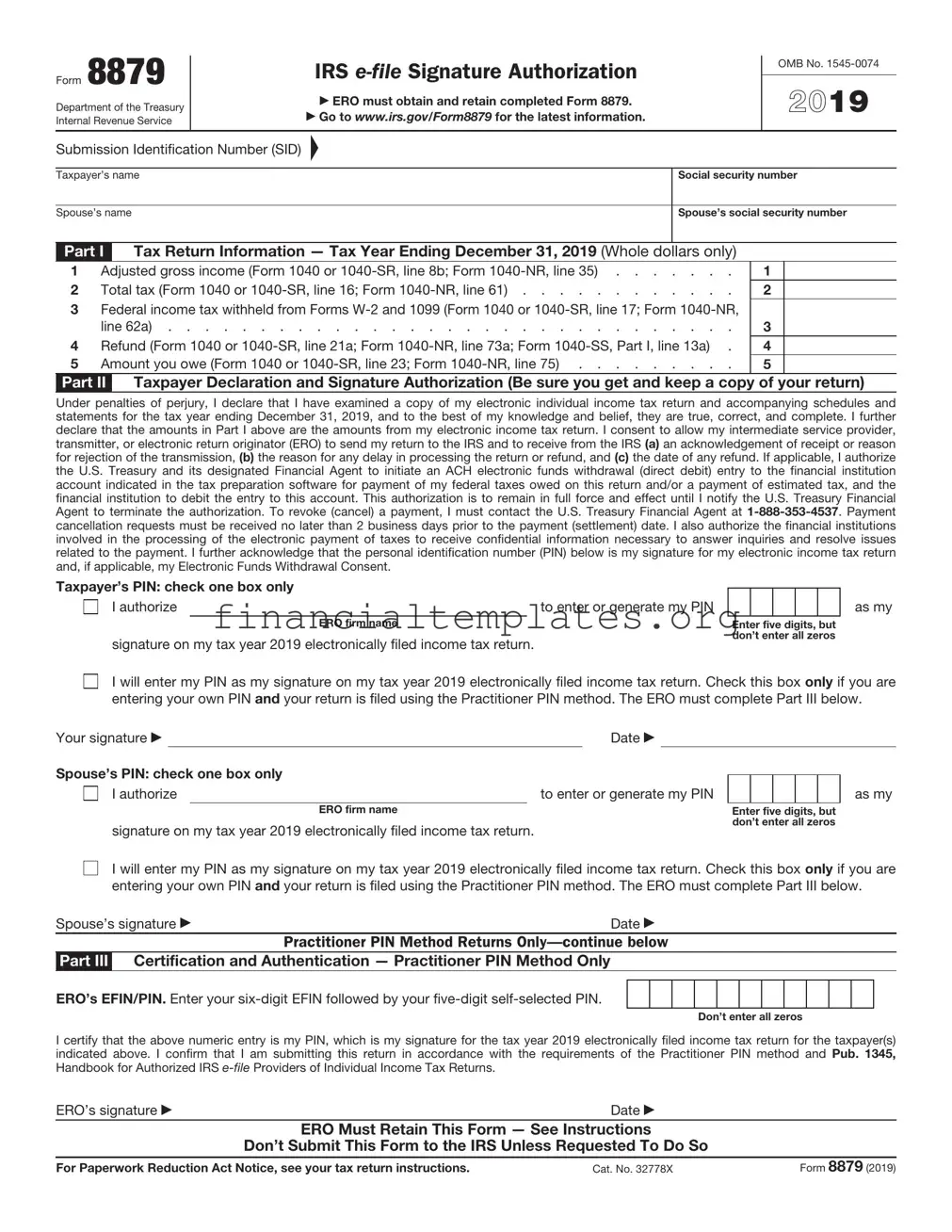 Get IRS 8879 Form