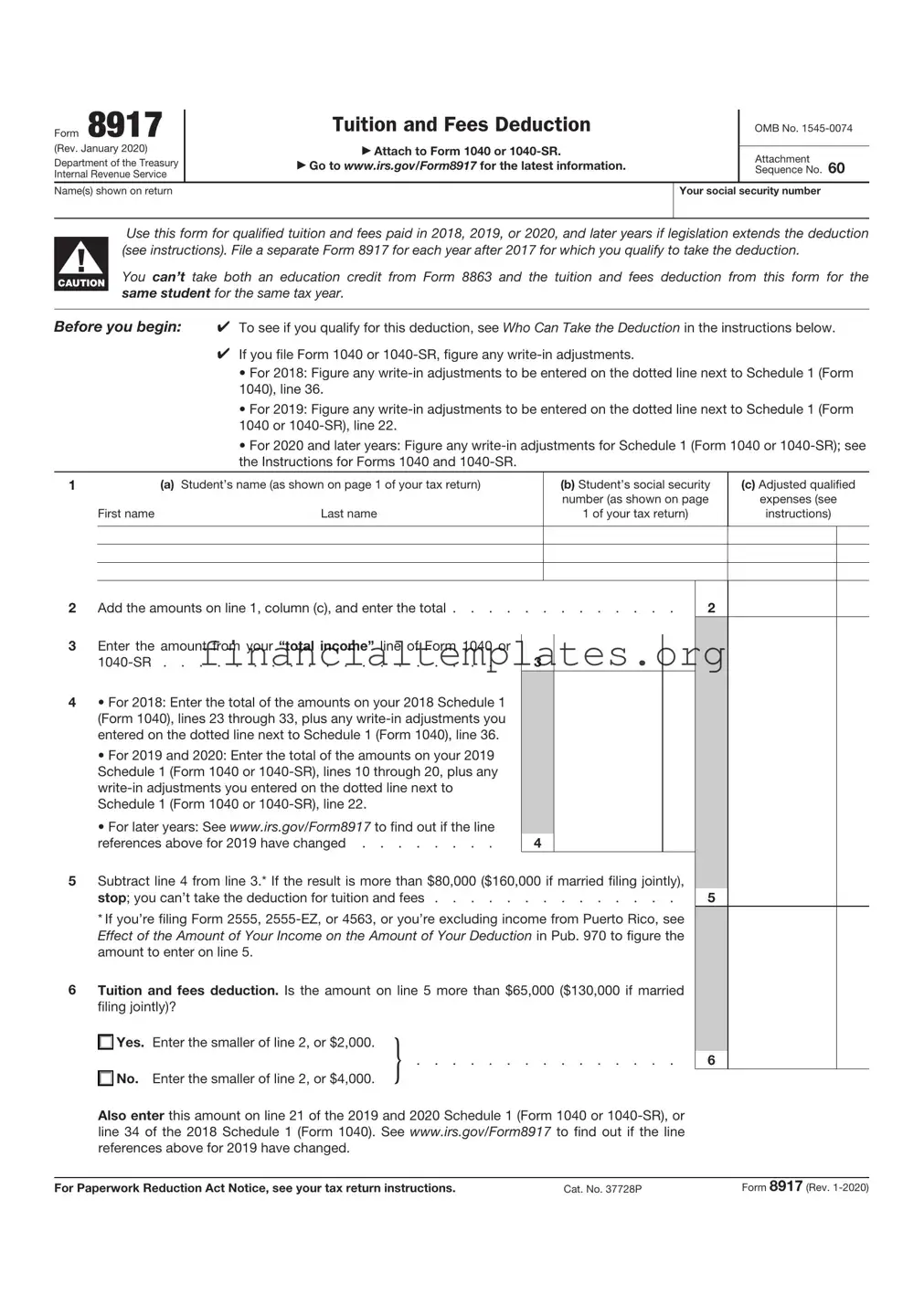 Get IRS 8917 Form