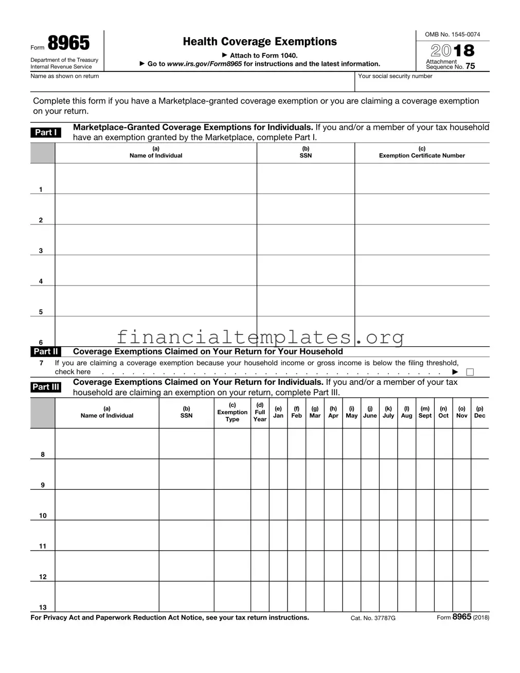 Get Irs 8965 Form