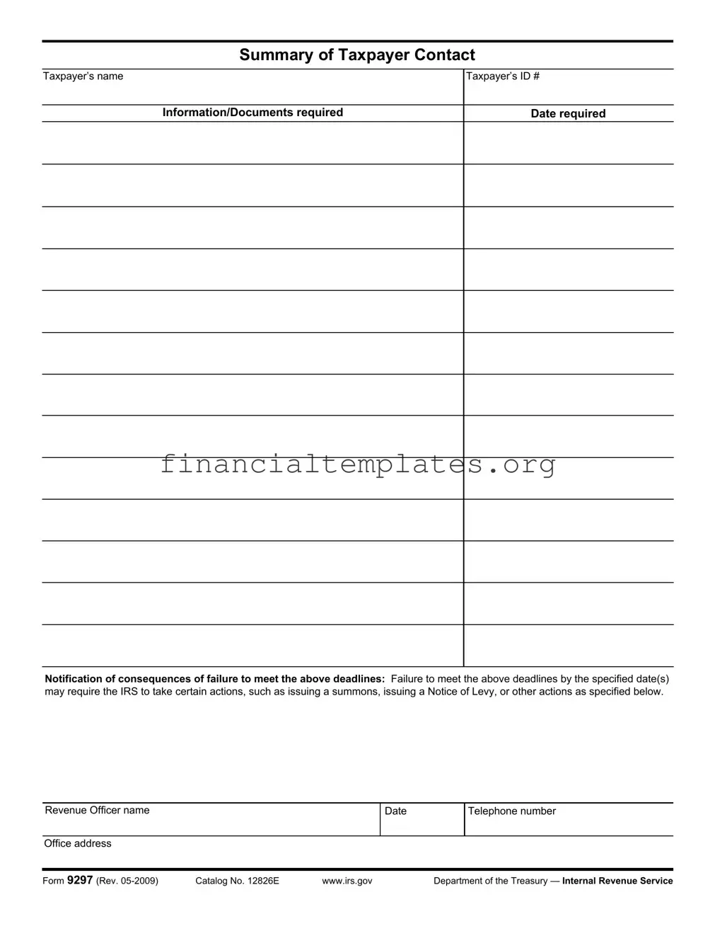 Get Irs 9297 Form