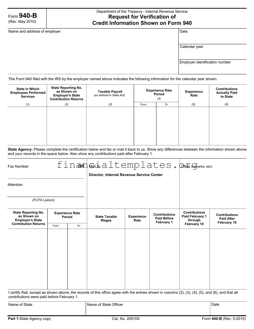 Get Irs 940 B Form