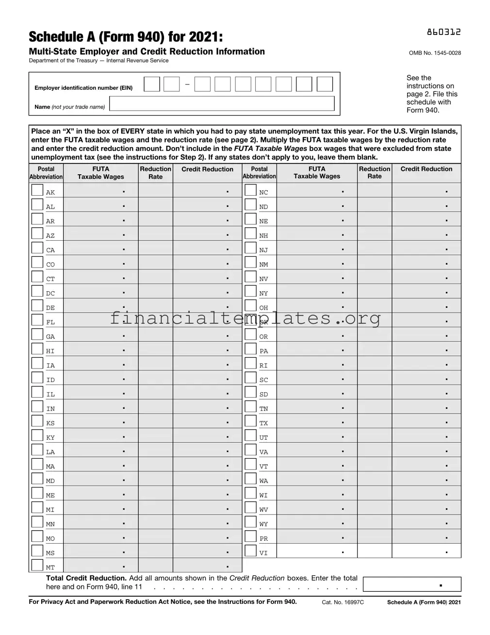 Get Irs 940 Schedule A Form