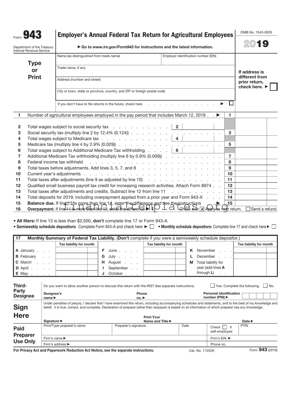 Get IRS 943 Form