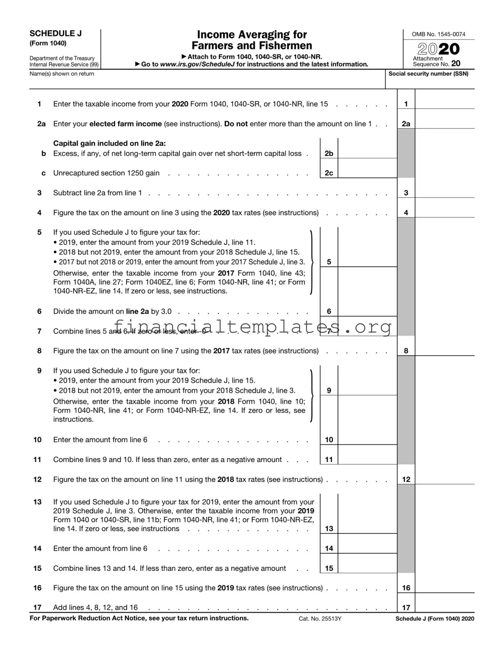 Get IRS Schedule J 1040 Form
