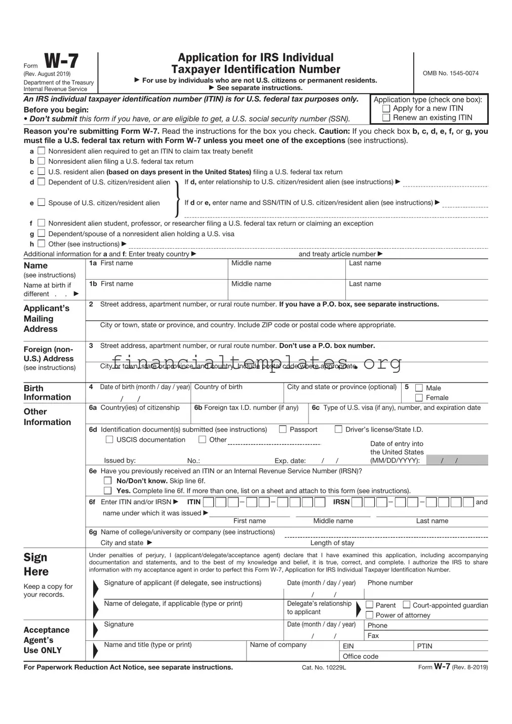 Get IRS W-7 Form