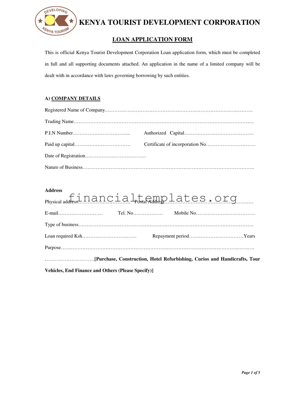 Get Kenya Loan Application Form