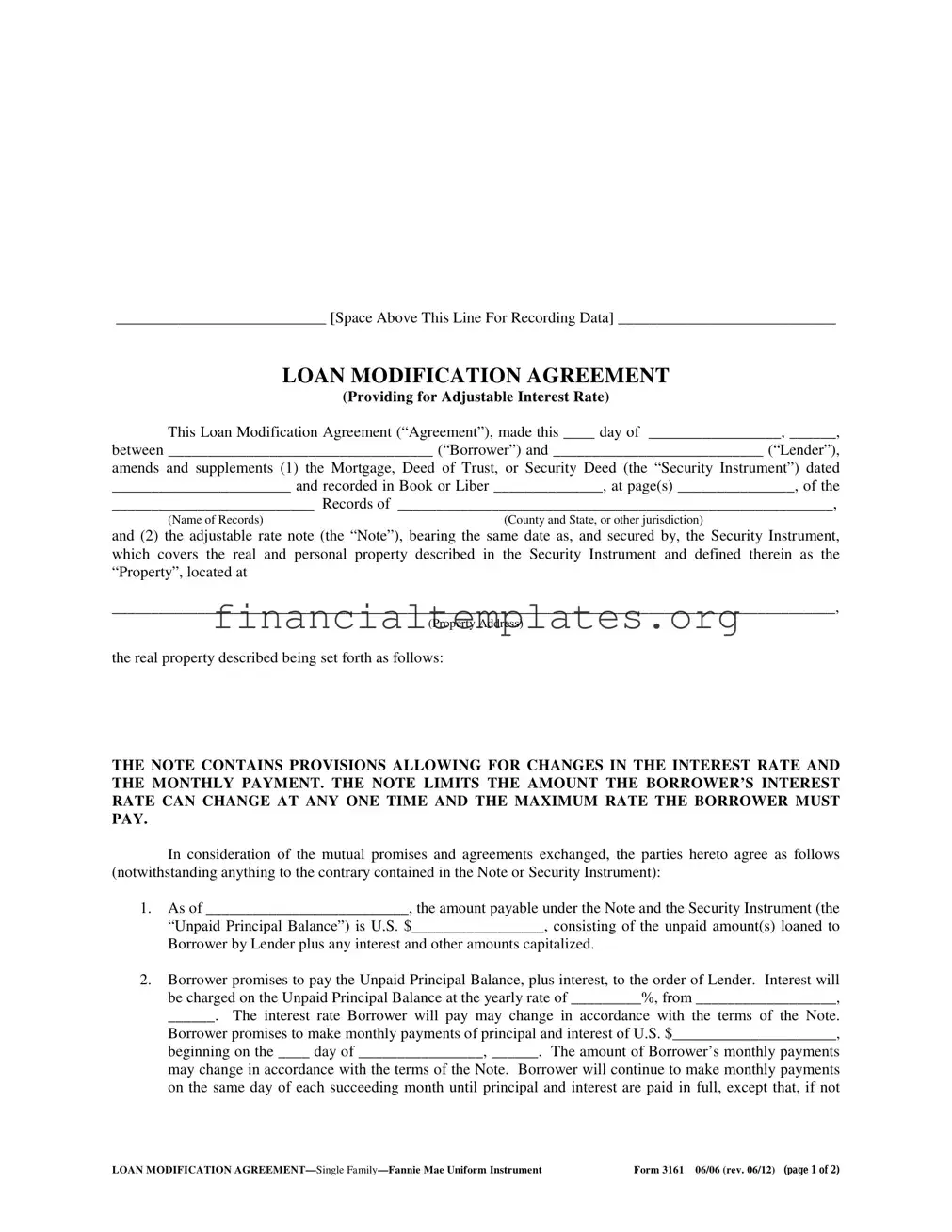 Get Loan Modification Agreement Form