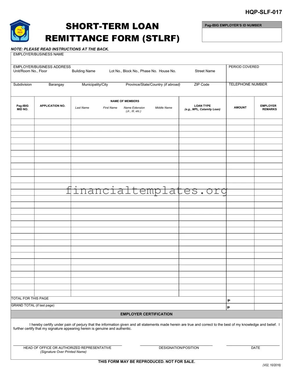 Get Loan Payment Form