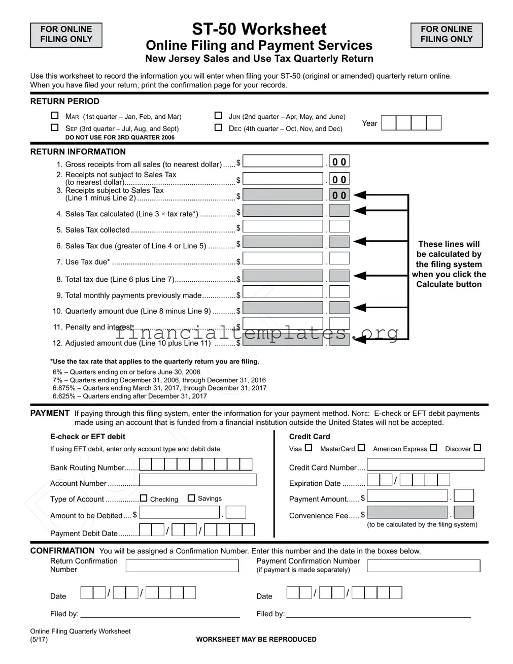 Get Nj Sales Tax St 50 Form