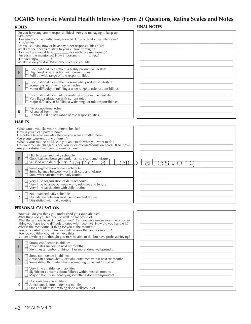 Get Ocairs Forensic Form