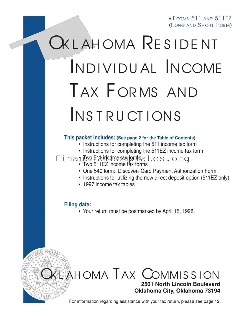 Get Oklahoma State Tax Form
