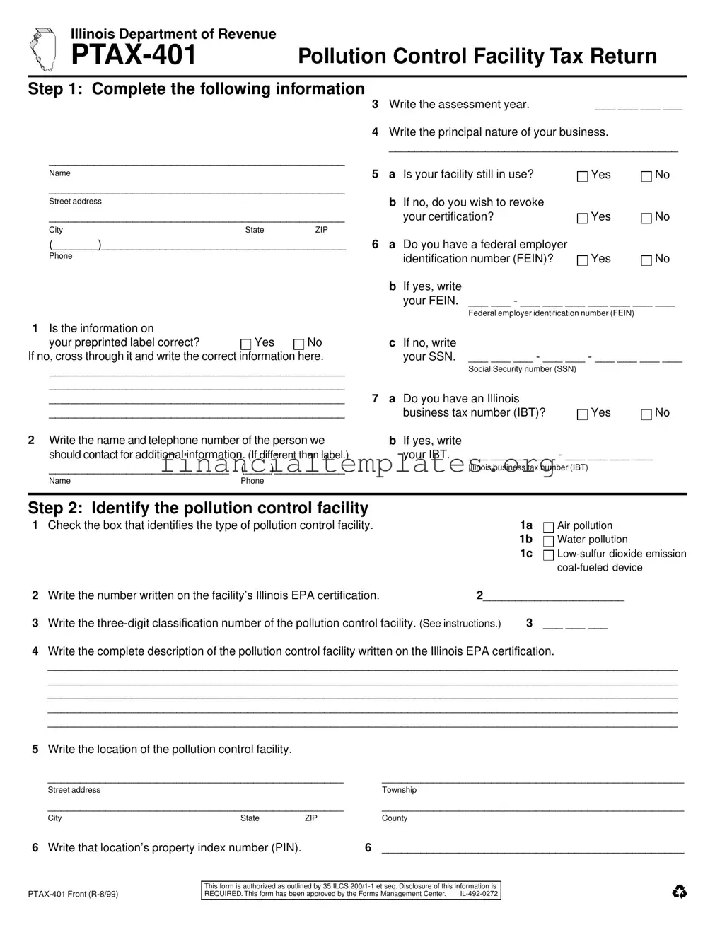 Get Ptax 401 Form