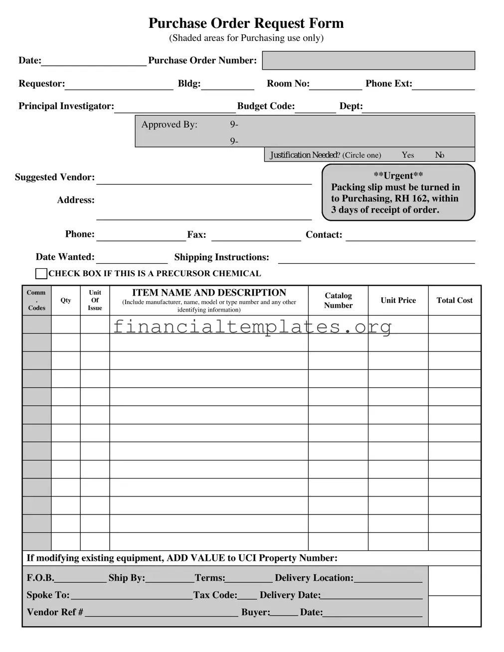 Get Purchase Order Form