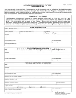 Get Ach Payment Enrollment Form