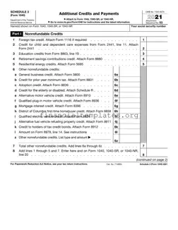 Get IRS Schedule 3 1040 or 1040-SR Form
