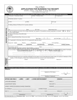 Get Application For Business Tax Receipt Form