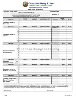 Get California Heirship Form