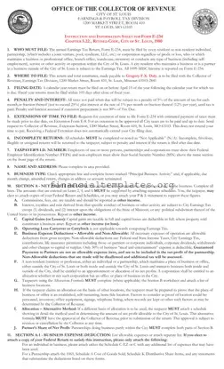 Get City Of St Louis Tax Form