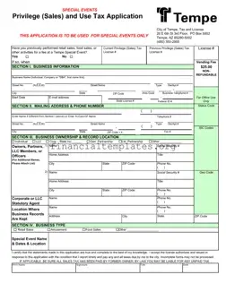 Get City Of Tempe Tax License Form