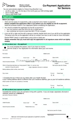 Get Co Payment Application For Seniors Form