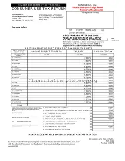Get Consumer Use Tax Return Nevada Form