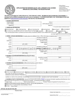Get Denver Sales Tax Application Form