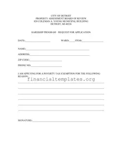 Get Detroit Property Tax Hardship Form