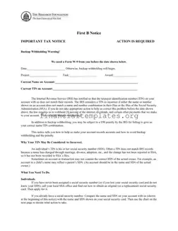 Get First B Notice Form