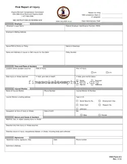Get First Injury Report Form